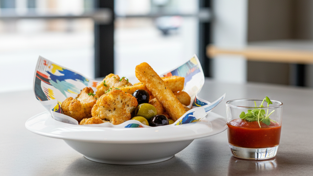 Food Basket liner with food